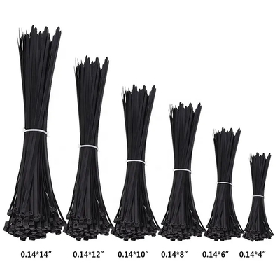 Dây buộc cáp nylon tự khóa Zip bền sử dụng 3,6 X 100mm Đen trắng Nhiều màu