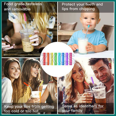 Ống bọc silicon màu tái sử dụng cho đồ uống | Tay cầm mềm & Chống nóng